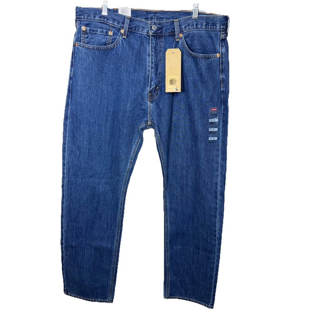 Levi's 505 Jeans Mens 38 x 32 Straight Leg Regular Fit Medium Wash Denim Pants